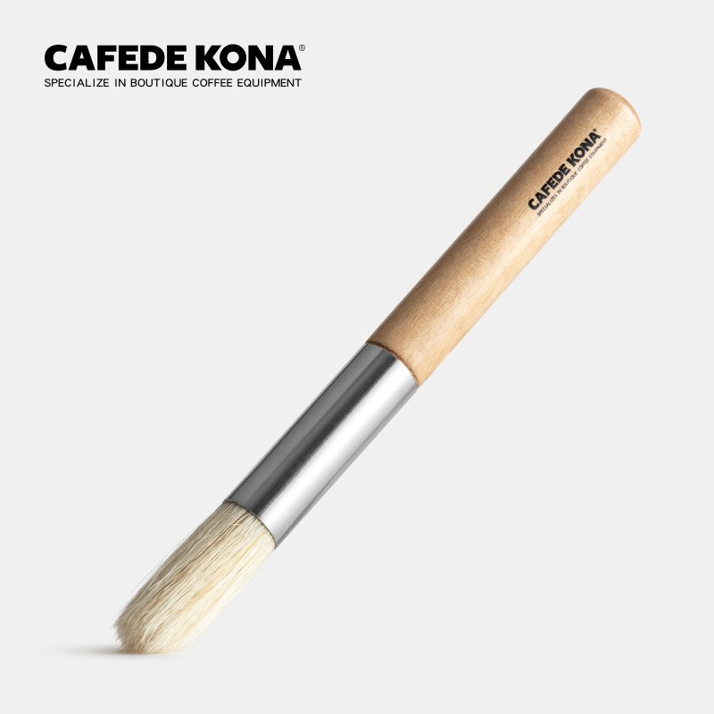 Coffee Equipment Grinder - CAFEDE KONA 나무 손잡이 청소 브러시