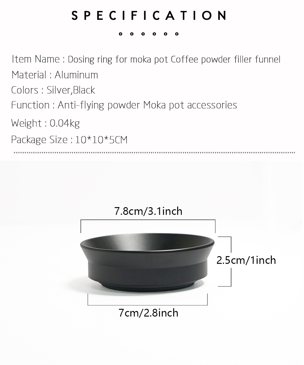 모카포트 이탈리아 커피메이커용 알루미늄 커피 도징 링, - Dosing Funnel Ring 리뷰 및 가격